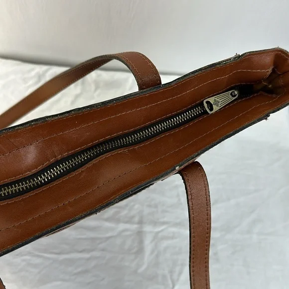 Patricia Nash Lattice Leather Shoulder Tote bag - Picture 5 of 9